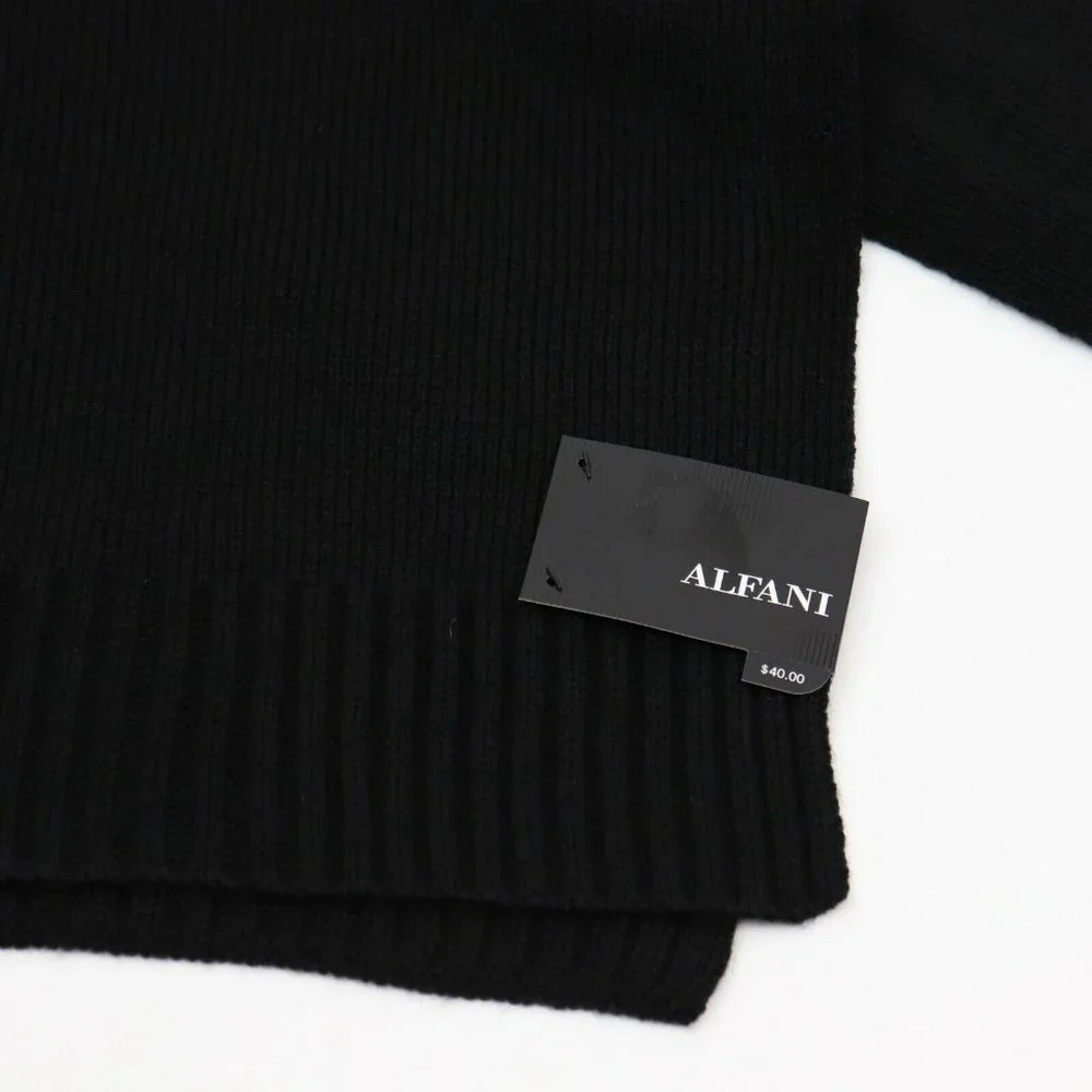Alfani Mens Space-Dyed Scarf Black